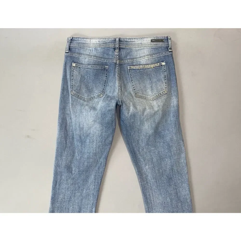 Pilcro and the Letterpress 'Slim Boyfriend' Patched Stretch Denim Jeans. 28, GUC